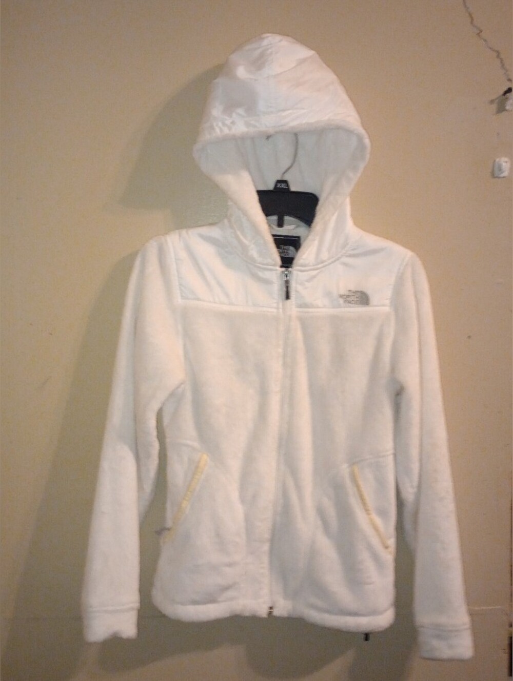NWOT North Face Fleece hooded Jacket in White Size XS